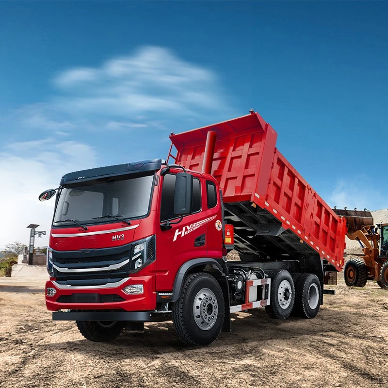 Flatbed Construction Waste Dump Truck with Crane