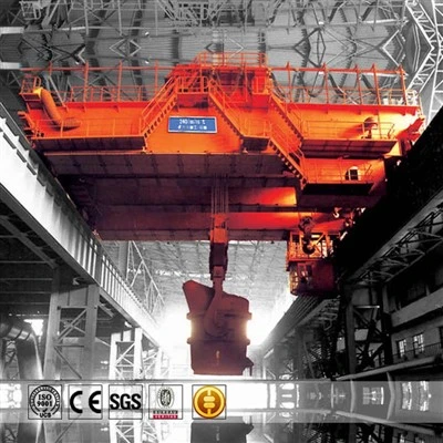 Heavy Duty Double Beam Overhead Pont Mixi Metallurġiku tal-ikkastjar tal-krejn